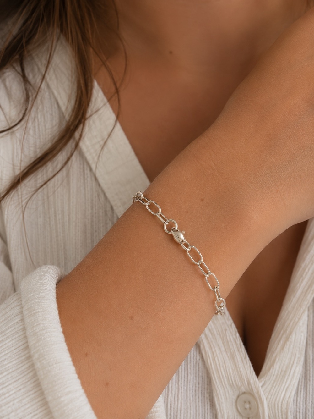 .925 Drawn Cable Bracelet